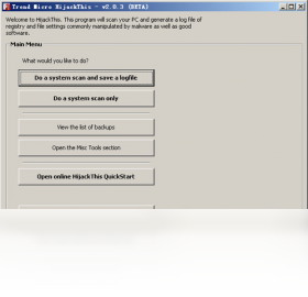 克星,首页,HijackThis